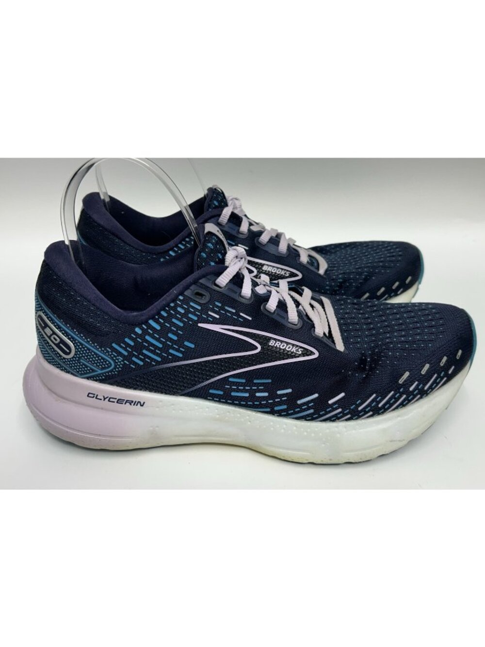 Brooks Glycerin 20 Womens Size 10B Running Shoes Peacoat/ Ocean/Pastel Lilac